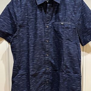 Guess Men's Dark Blue Casual Button Down Shirt